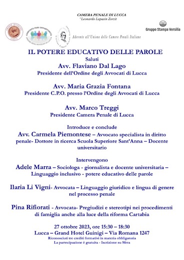 IL POTERE EDUCATIVO DELLE PAROLE